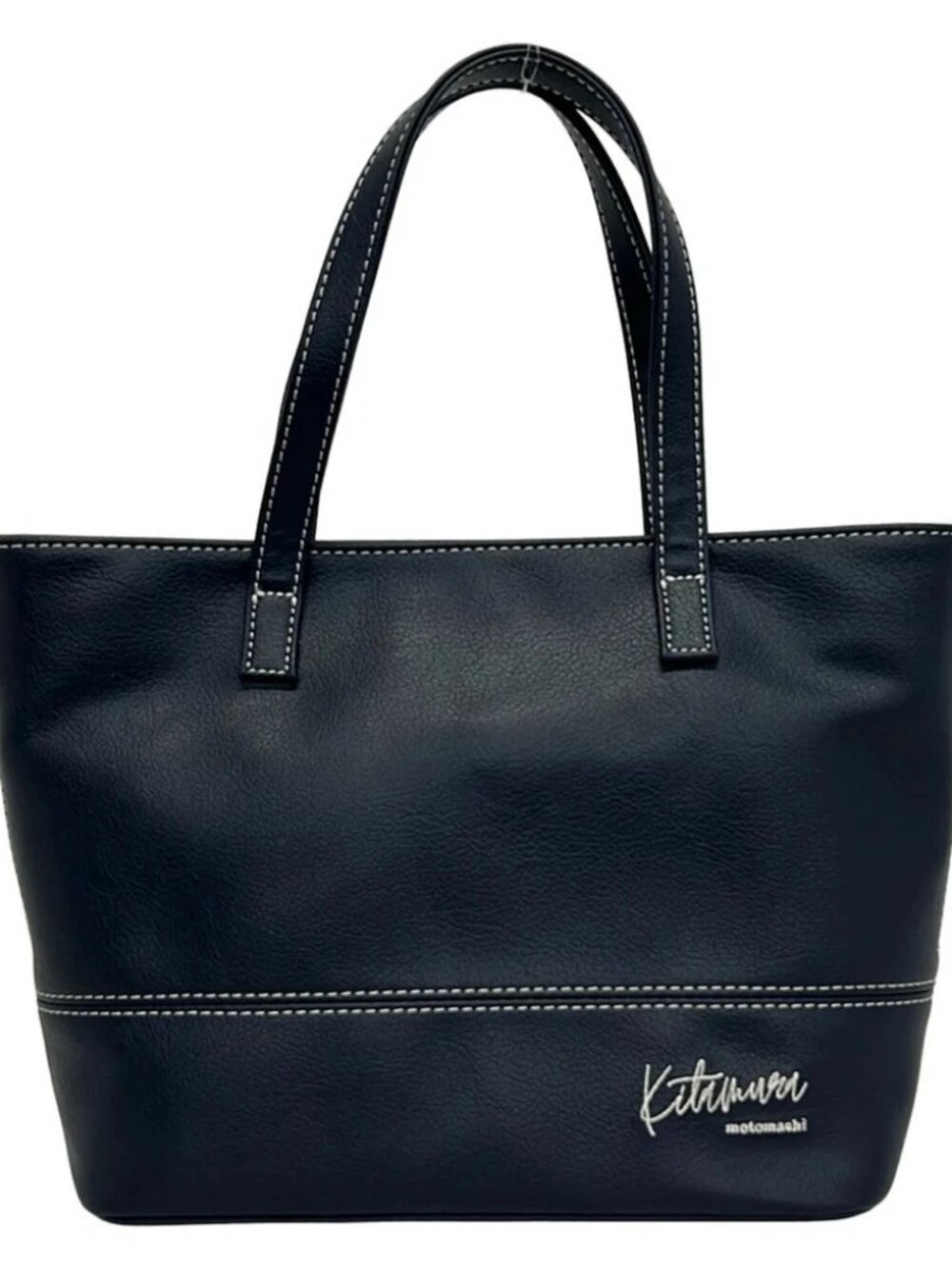 KITAMURA Navy Leather Handbag